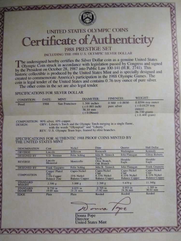 Prestige Olympic 1988 S Set  coin collectible - Main Image 4