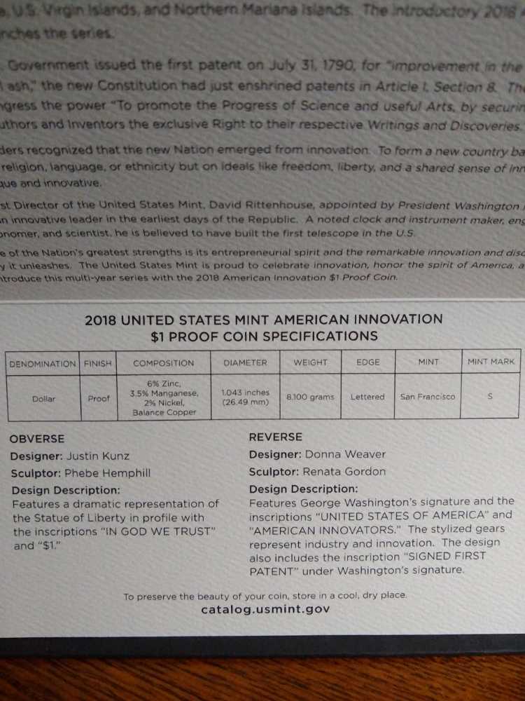 X American Innovation Description   coin collectible - Main Image 2