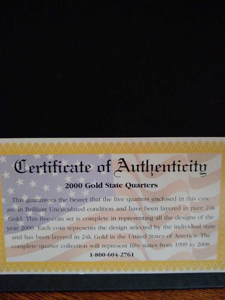 CSN 2000 State Quarter Gold  coin collectible - Main Image 4