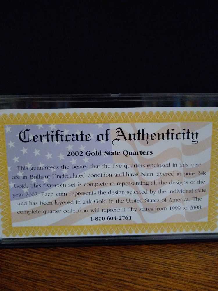 CSN 2002 State Quarter Gold  coin collectible - Main Image 4