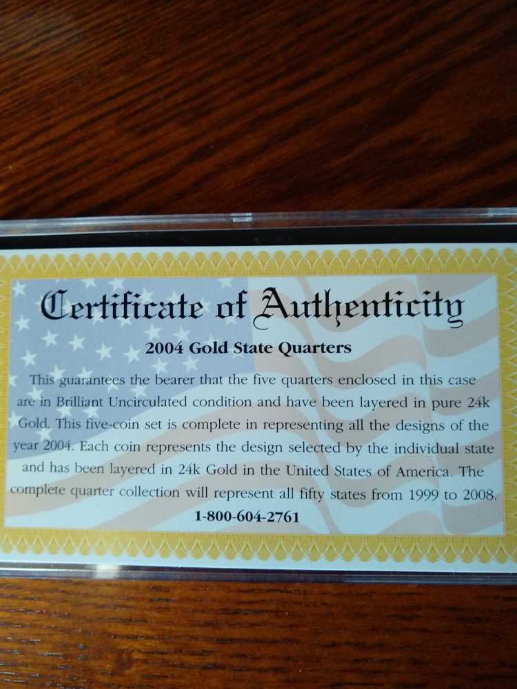 CSN 2004 State Quarter Gold  coin collectible - Main Image 4