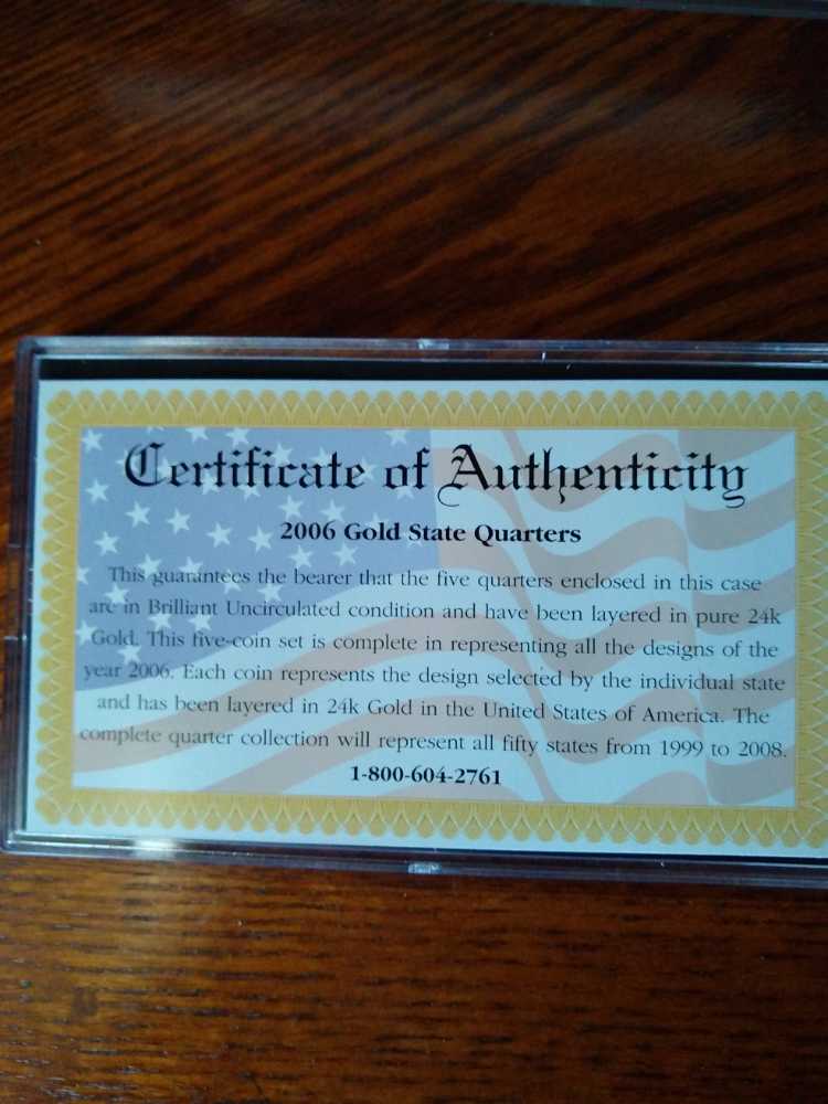 CSN 2006 State Quarter Gold  coin collectible - Main Image 4