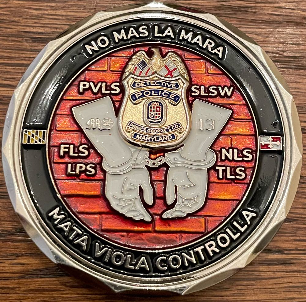 Prince George’s County Police - Gang And Human Trafficking Intelligence Init  coin collectible - Main Image 2