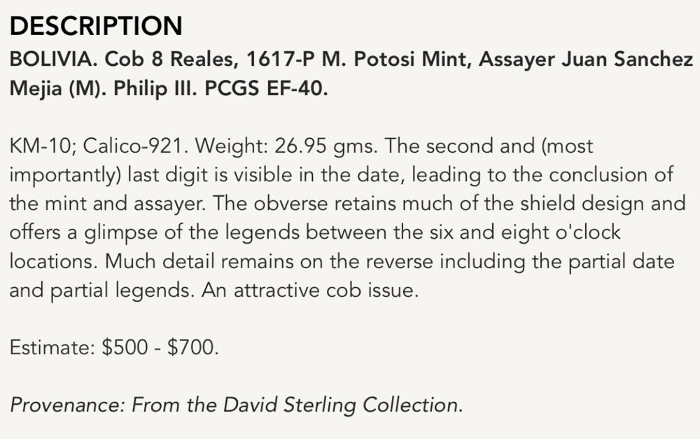 Bolivia Cob 8 Reales  coin collectible - Main Image 3