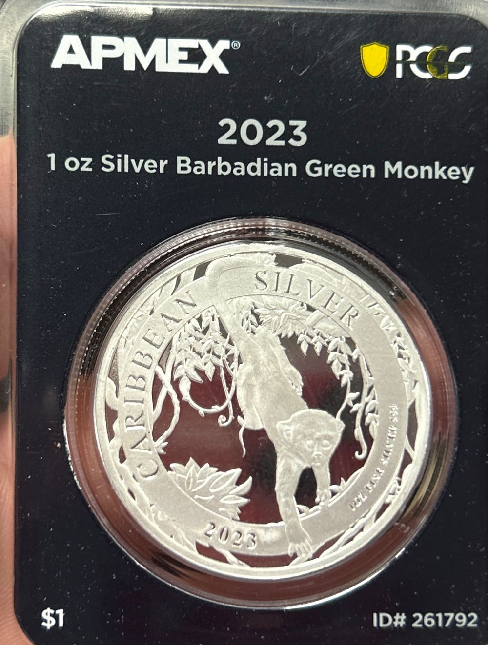 Barbados Green Monkey  coin collectible - Main Image 1