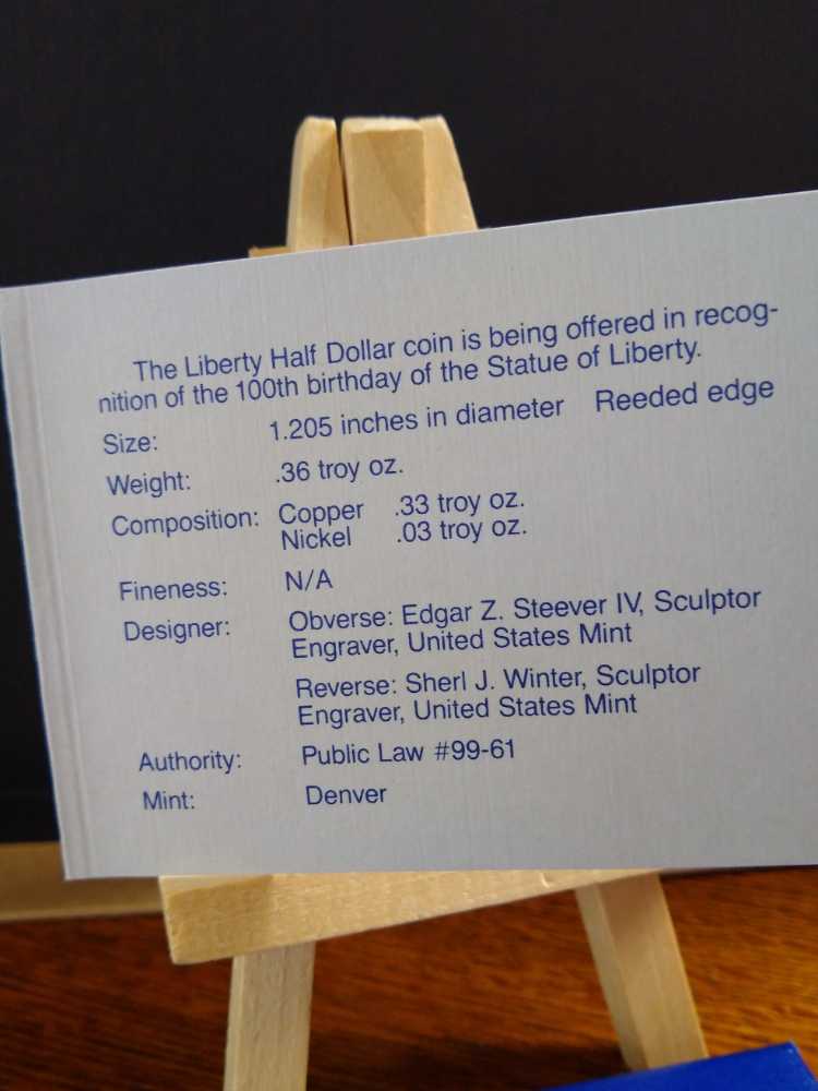 Liberty Half Dollar 1986   coin collectible - Main Image 3