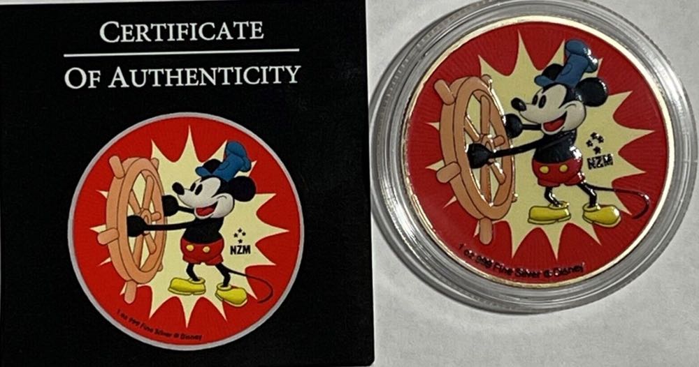 Niue 2017 2$ Disney Steamboat Willie Colorized “Drum” - 1 Oz Silver Coin  coin collectible - Main Image 3
