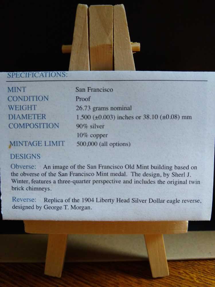 San Francisco Old Mint 2006 Commemorative Silver Proof S Mint   coin collectible - Main Image 4