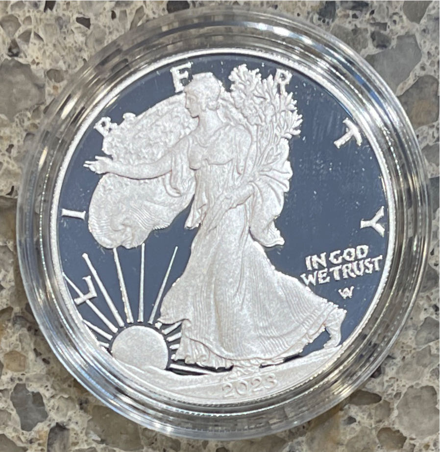 D. 2023 American Eagle PR W T2  coin collectible [Barcode 704786450867] - Main Image 2