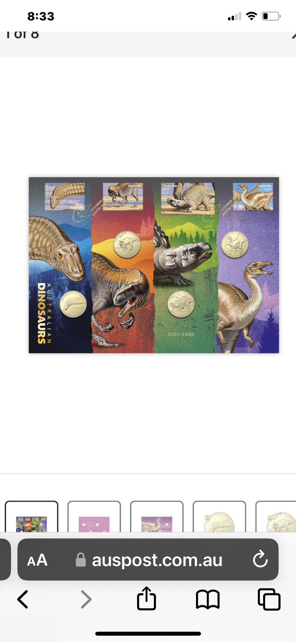 Australian Dinosaurs Four Coin Privy   coin collectible - Main Image 1