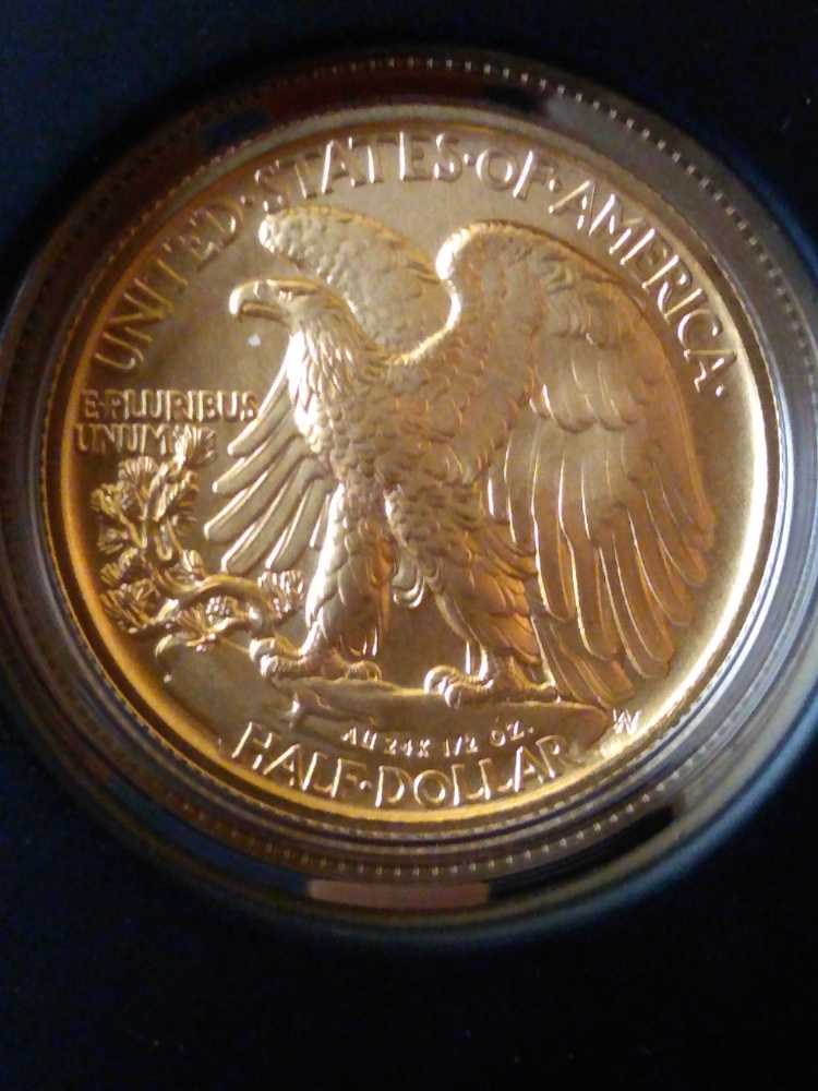 Gold 2016 Half Dollar Walking Liberty Centennial   coin collectible - Main Image 2