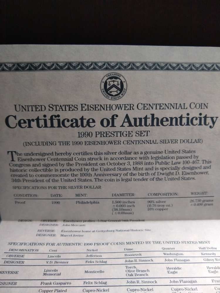 Prestige Eisenhower 1990 Set  coin collectible - Main Image 4