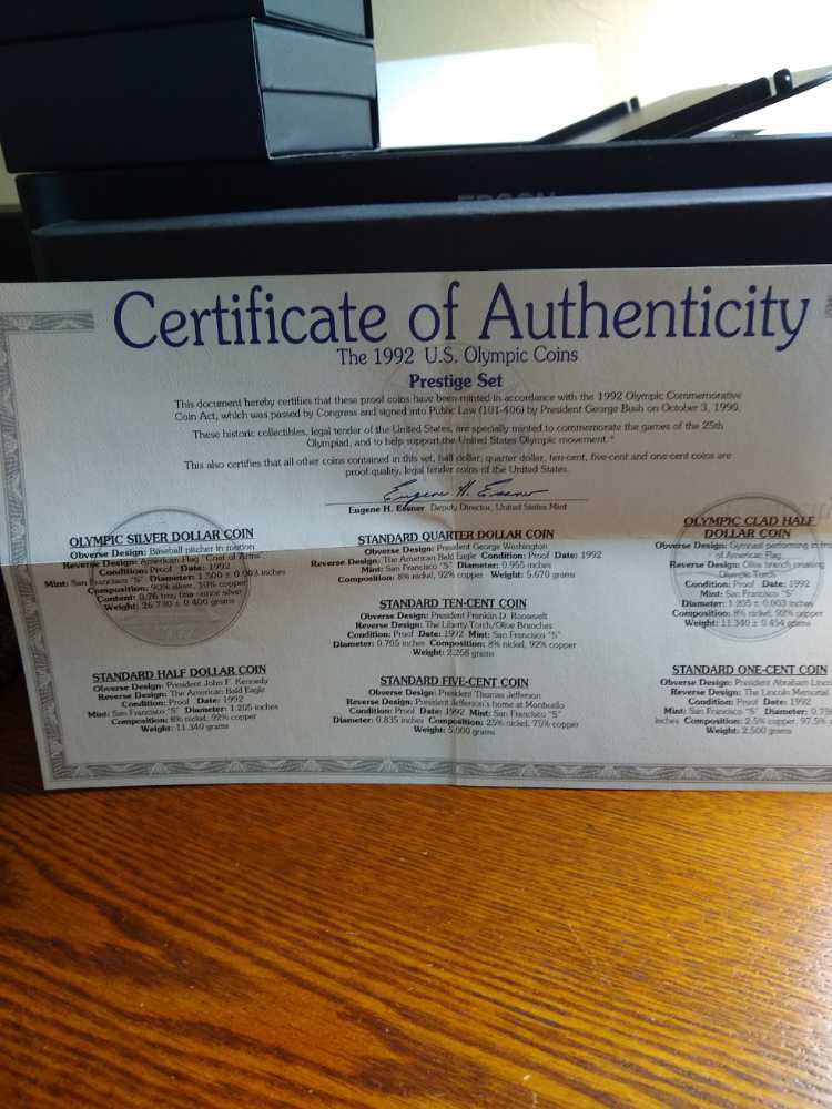 Prestige Olympic U.S. 1992 S Set   coin collectible - Main Image 4