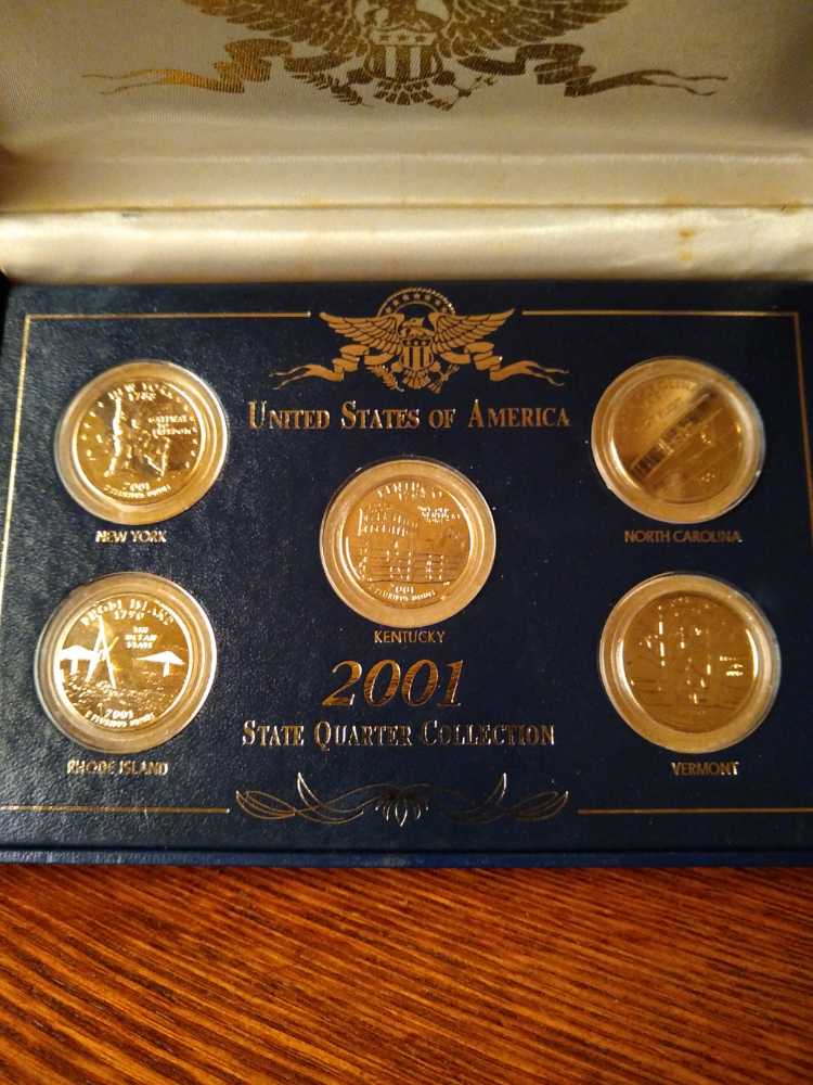 Quarter State 2001Gold Plated coin collectible - Main Image 1