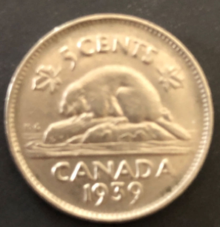 Canada 5 Cent 1939  coin collectible - Main Image 2