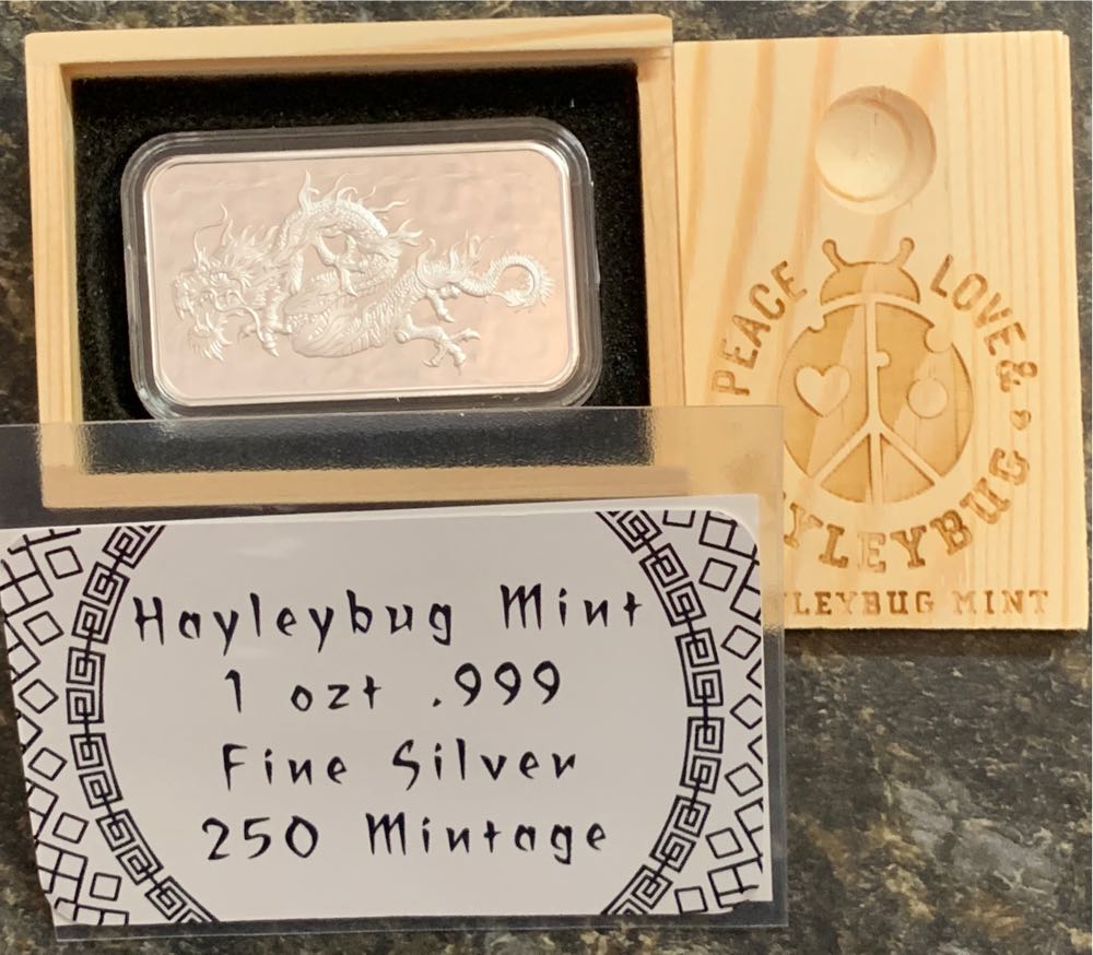 HB Dragon Bar 1 oz  coin collectible - Main Image 2