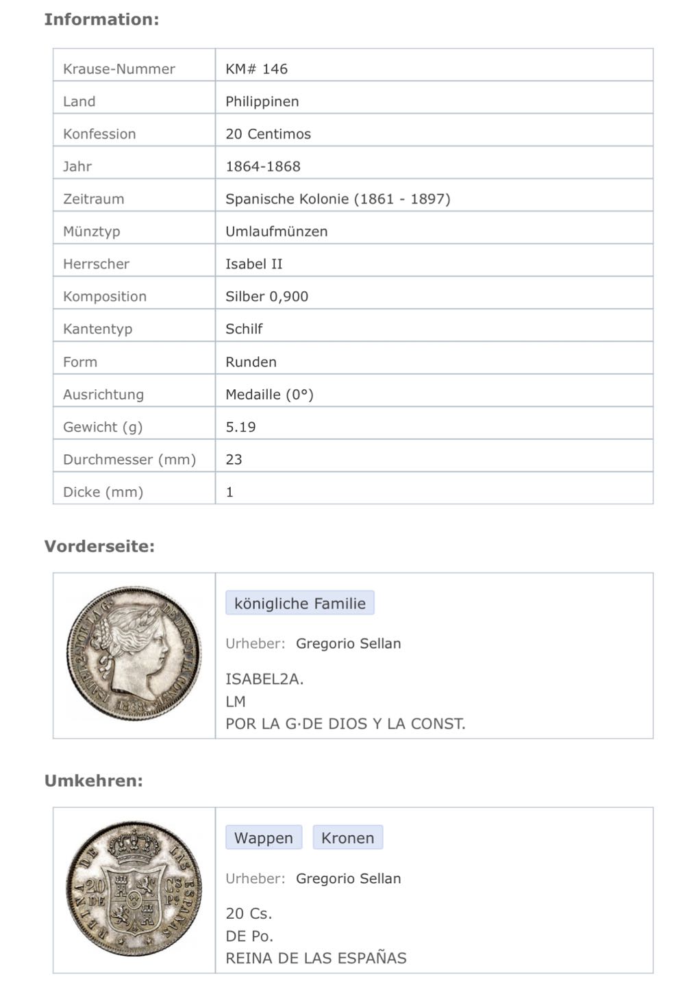 20 Centimos  coin collectible - Main Image 3