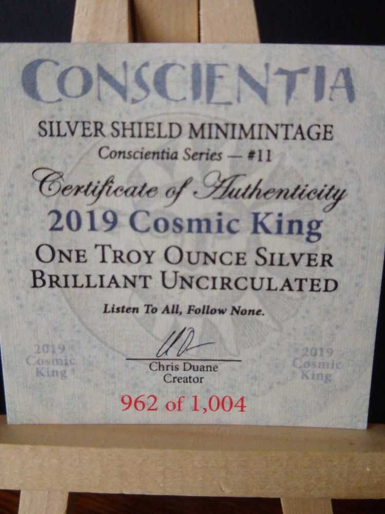 Silver Cosmic King 2019  coin collectible - Main Image 3