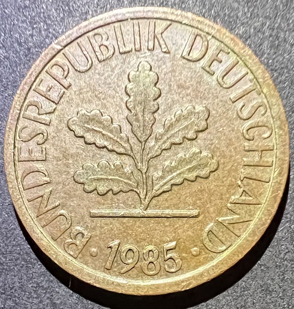 1985-F German 1 Pfennig  coin collectible - Main Image 2