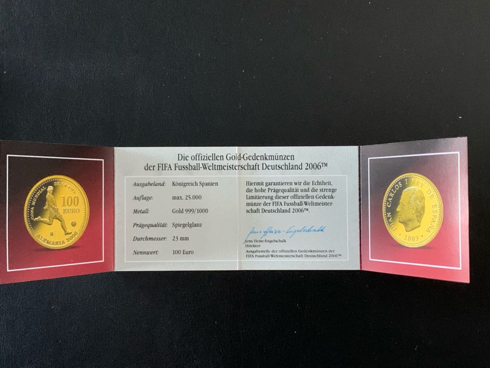 100 Euro Goldmünze FIFA World Cup Germany 2006  coin collectible - Main Image 4