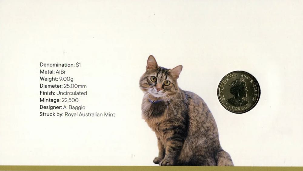 2021 RSPCA 150 Years Caring & Protecting ’CAT’ PNC/FDC RAM $1 color coin & Stamp  coin collectible [Barcode 9312650853297] - Main Image 4