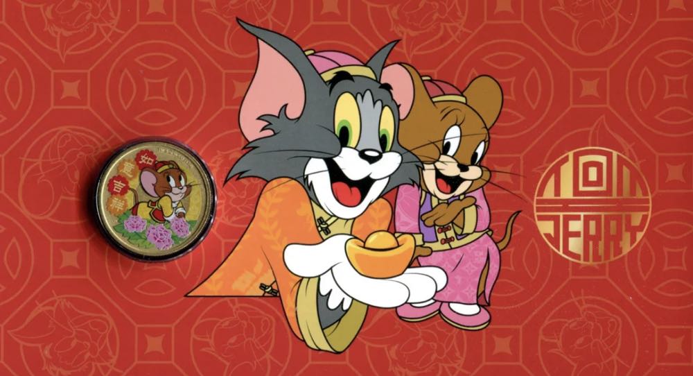 Tom and Jerry PNC/FDC Mint $1 colored JERRY coin and $1.1  stamp  coin collectible [Barcode 9312650488611] - Main Image 3