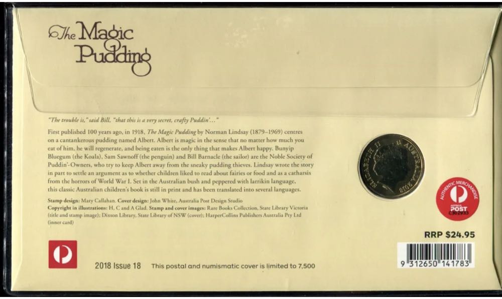 The Magic Pudding PNC  coin collectible [Barcode 9312650141783] - Main Image 2
