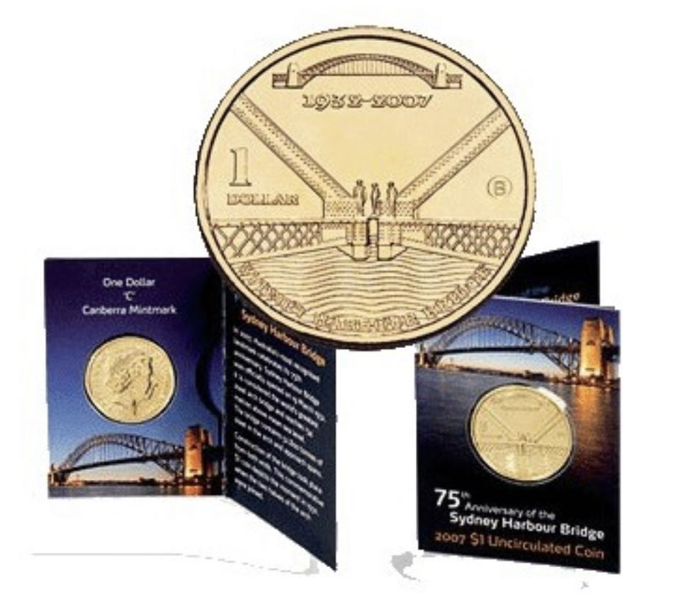 SYDNEY HARBOUR BRIDGE 75TH ANNIVERSARY S MINTMARK COIN IN RAM CARD  coin collectible [Barcode 9314688018396] - Main Image 3