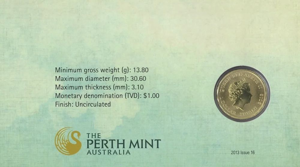 Australian Birds Kingfishers Perth Mint Tuvalu $1 Coin  coin collectible [Barcode 9312650602345] - Main Image 4