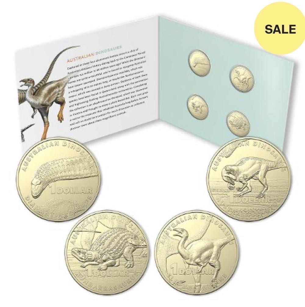 Australian Dinosaurs - $1 Privy Mark Uncirculated Four Coin Collection 2022  coin collectible [Barcode 9312650178994] - Main Image 3