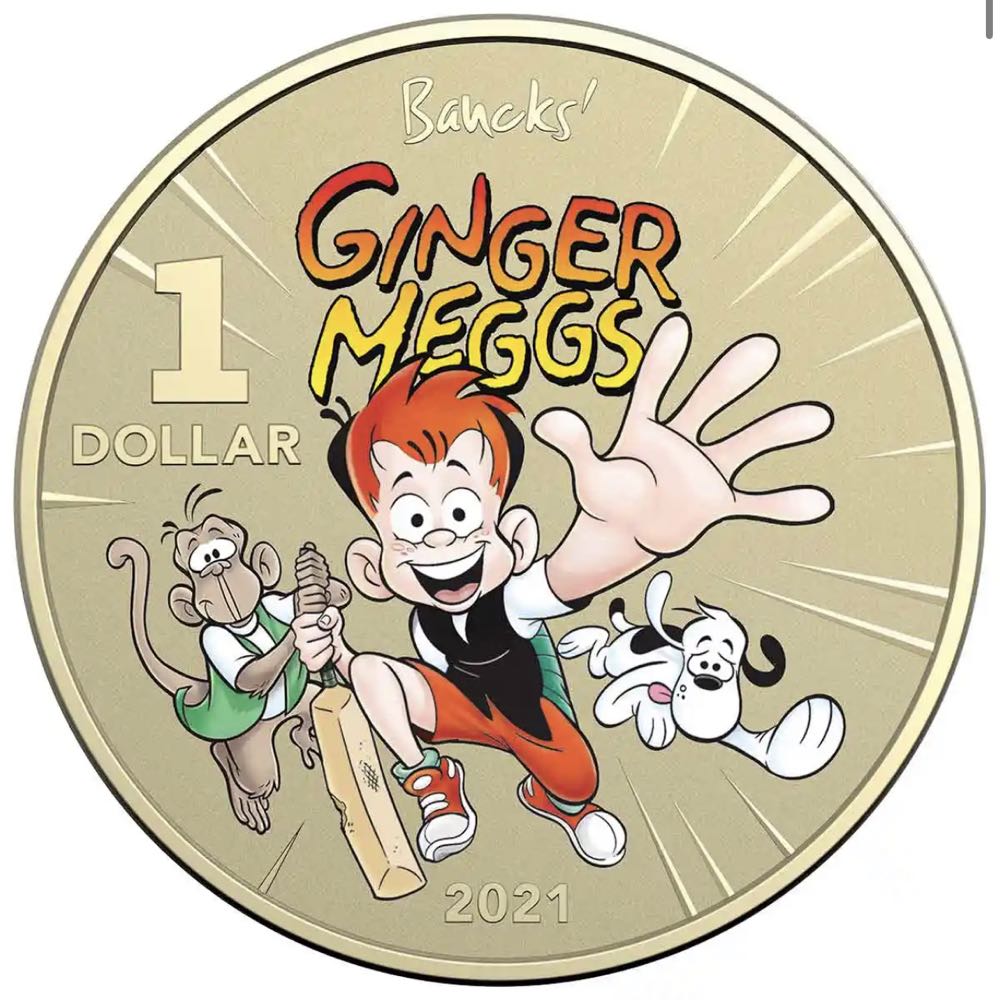 Centenary of Ginger Meggs 2021 $1 Coloured Uncirculated Two-Coin Set  coin collectible [Barcode 9314688104501] - Main Image 3