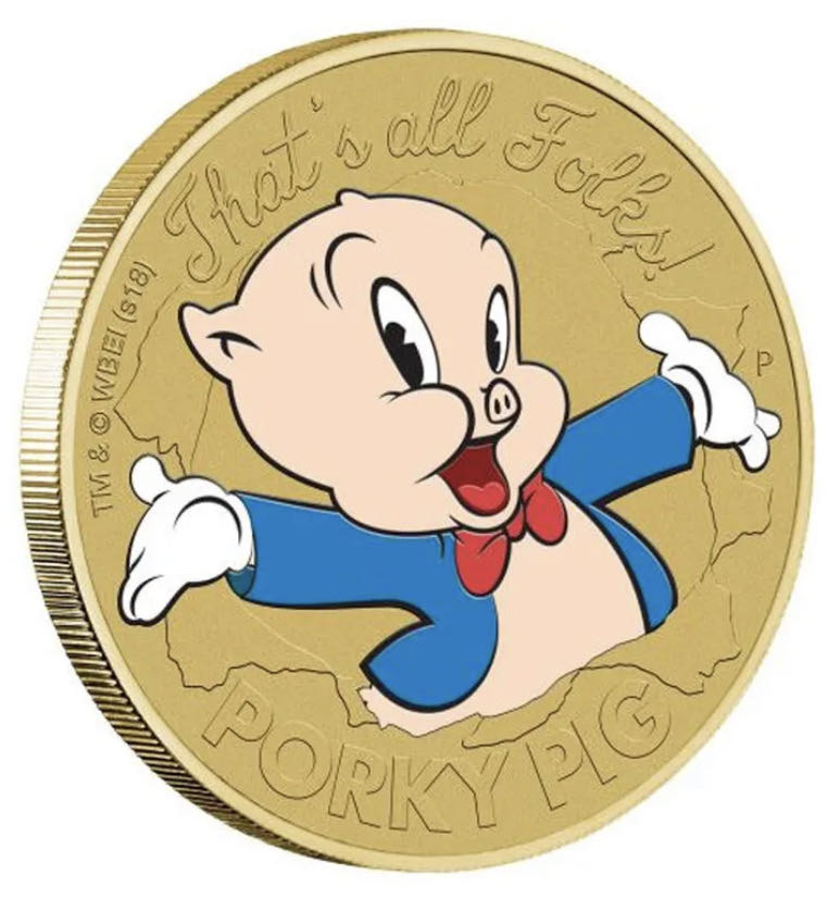 Looney Tunes PORKY PIG 2018 $1 Stamp & Coin Cover  coin collectible [Barcode 9312650195830] - Main Image 2