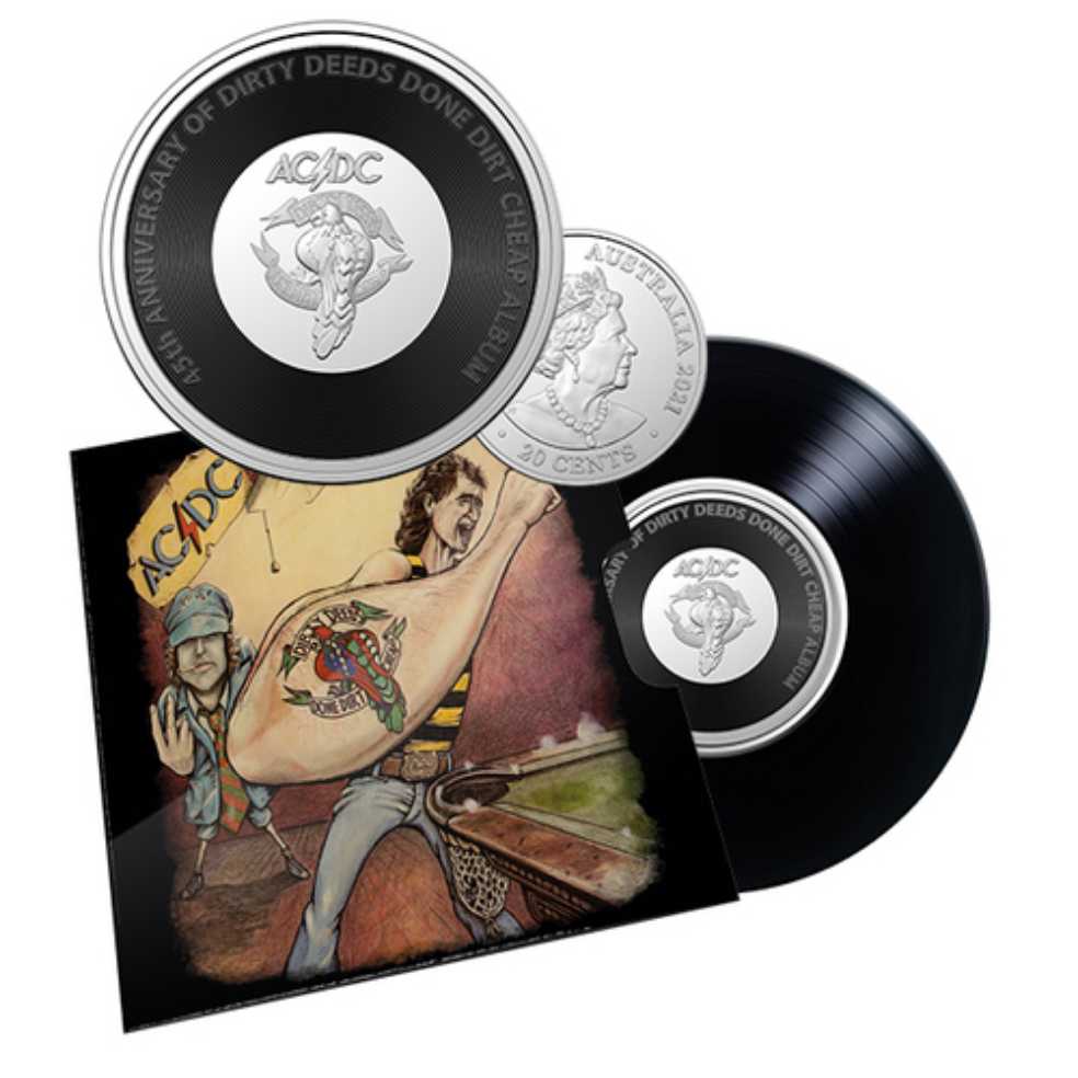 AC/DC Dirty Deeds Done Dirt Cheap 20c Coin  coin collectible [Barcode 9314688105843] - Main Image 3