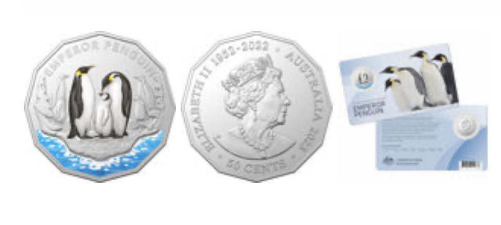 Emperor Penguin Colored 50c Coin  coin collectible [Barcode 9314688111677] - Main Image 4