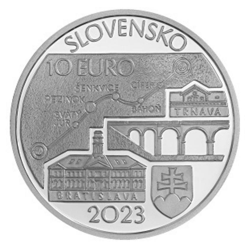 150th anniv. steam railway Bratislava -Trnava  coin collectible - Main Image 2