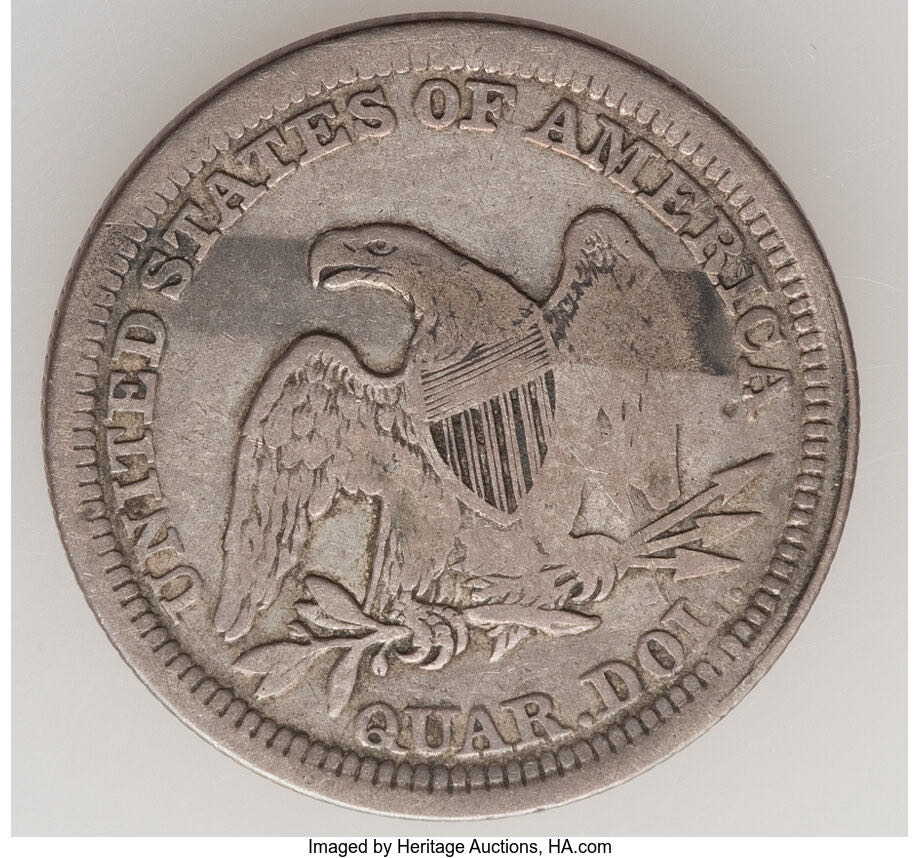 Counterstamp 1854 Quarter  coin collectible - Main Image 2