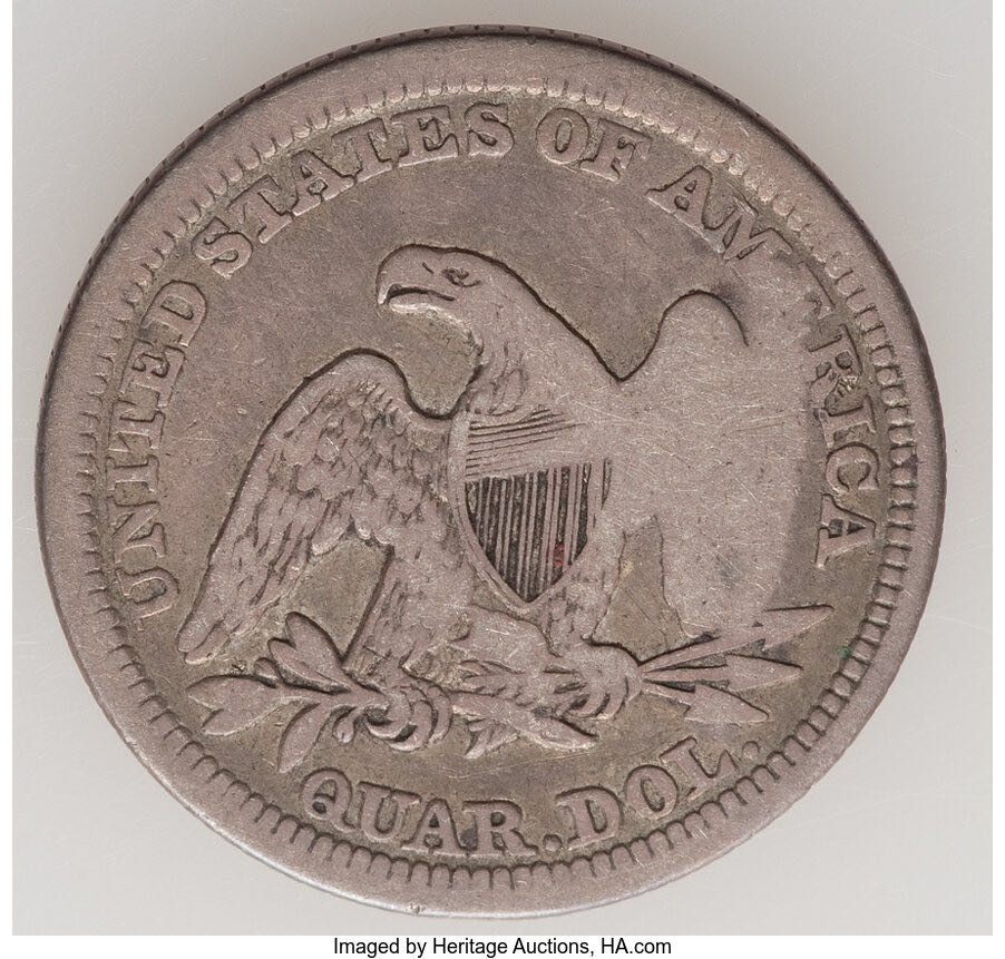 Counterstamp 1855 Quarter  coin collectible - Main Image 2