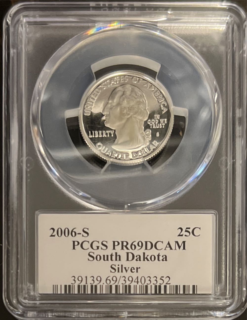 Washington Quarter - 2006 S South Dakota Silver  coin collectible - Main Image 2