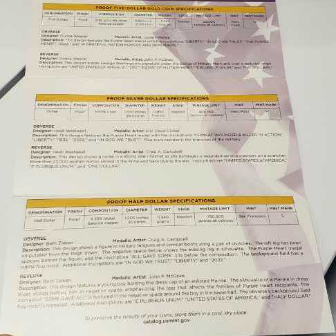 2022 National Purple Heart Hall Of Honor Commemorative Coin Program  coin collectible [Barcode 704786340090] - Main Image 3