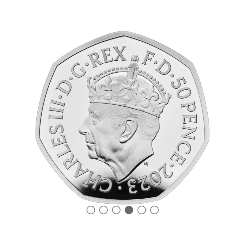 King Charles III Coronation 50p Silver Proof Coin  coin collectible - Main Image 2