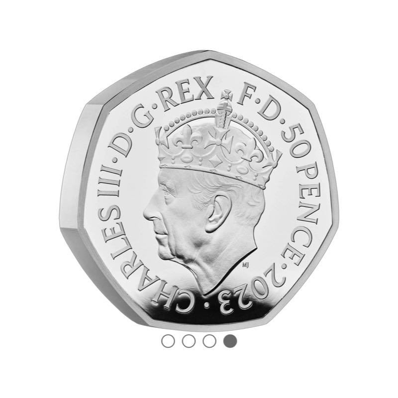 King Charles III Coronation 50p Silver Proof Piedfort Coin  coin collectible - Main Image 2