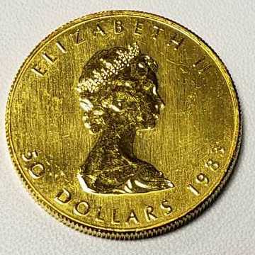 1983 Canadian Maple Leaf One Ounce Fine Gold  coin collectible - Main Image 2
