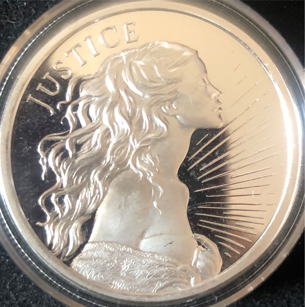 Silver Shield Justice coin collectible - Main Image 1