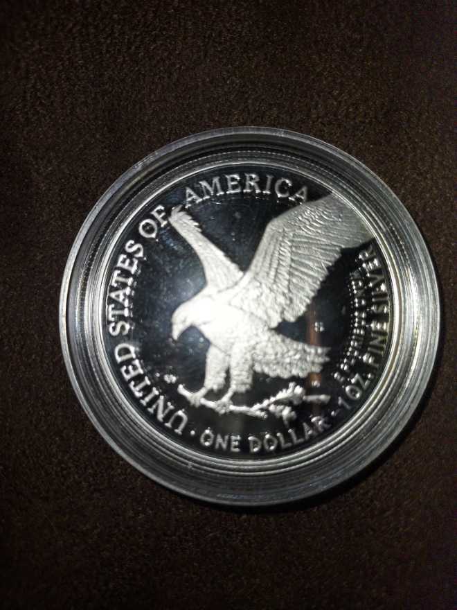 Dollar Silver Eagle PR S T2  coin collectible - Main Image 2