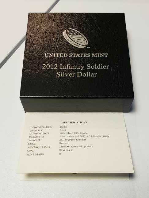 2012 Infantry Soldier Silver Dollar  coin collectible [Barcode 704785361034] - Main Image 4