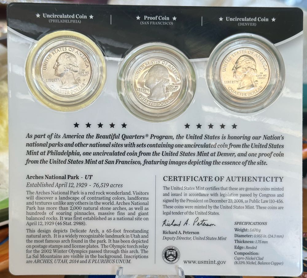 Quarter National Park Three Coin  coin collectible - Main Image 2