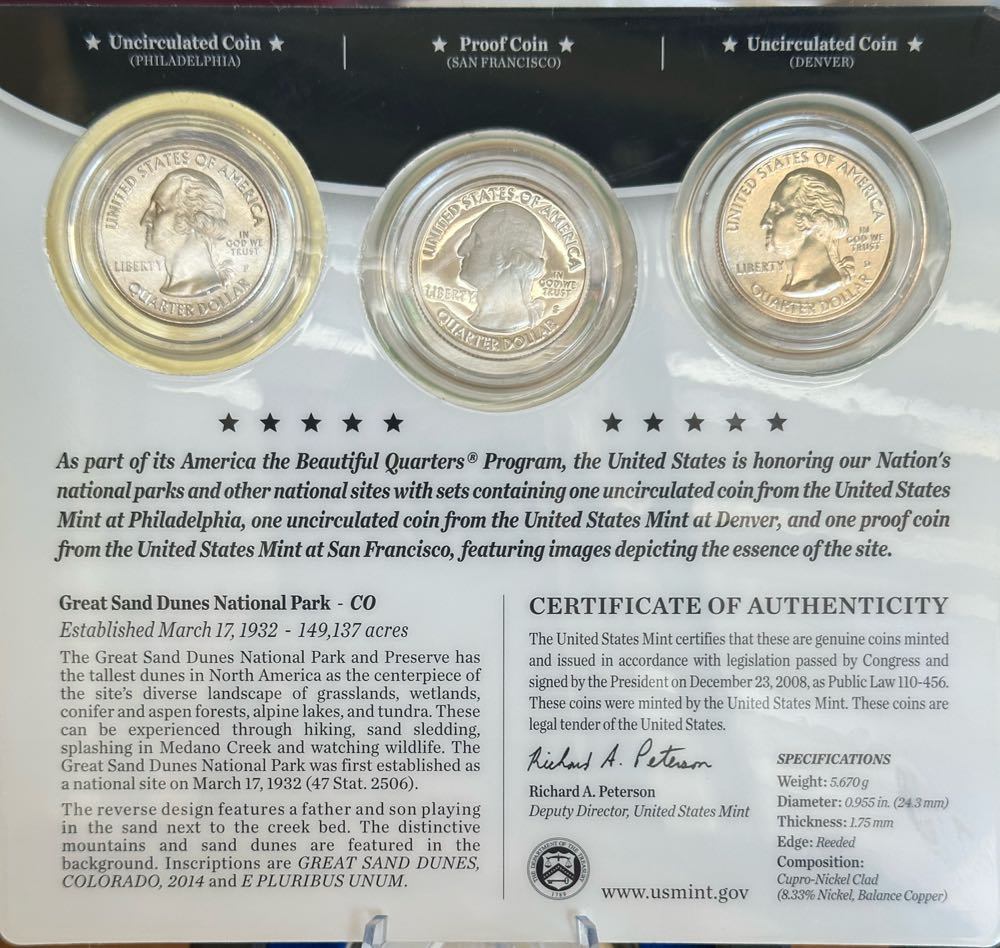 Quarter National Park Three Coin  coin collectible - Main Image 2