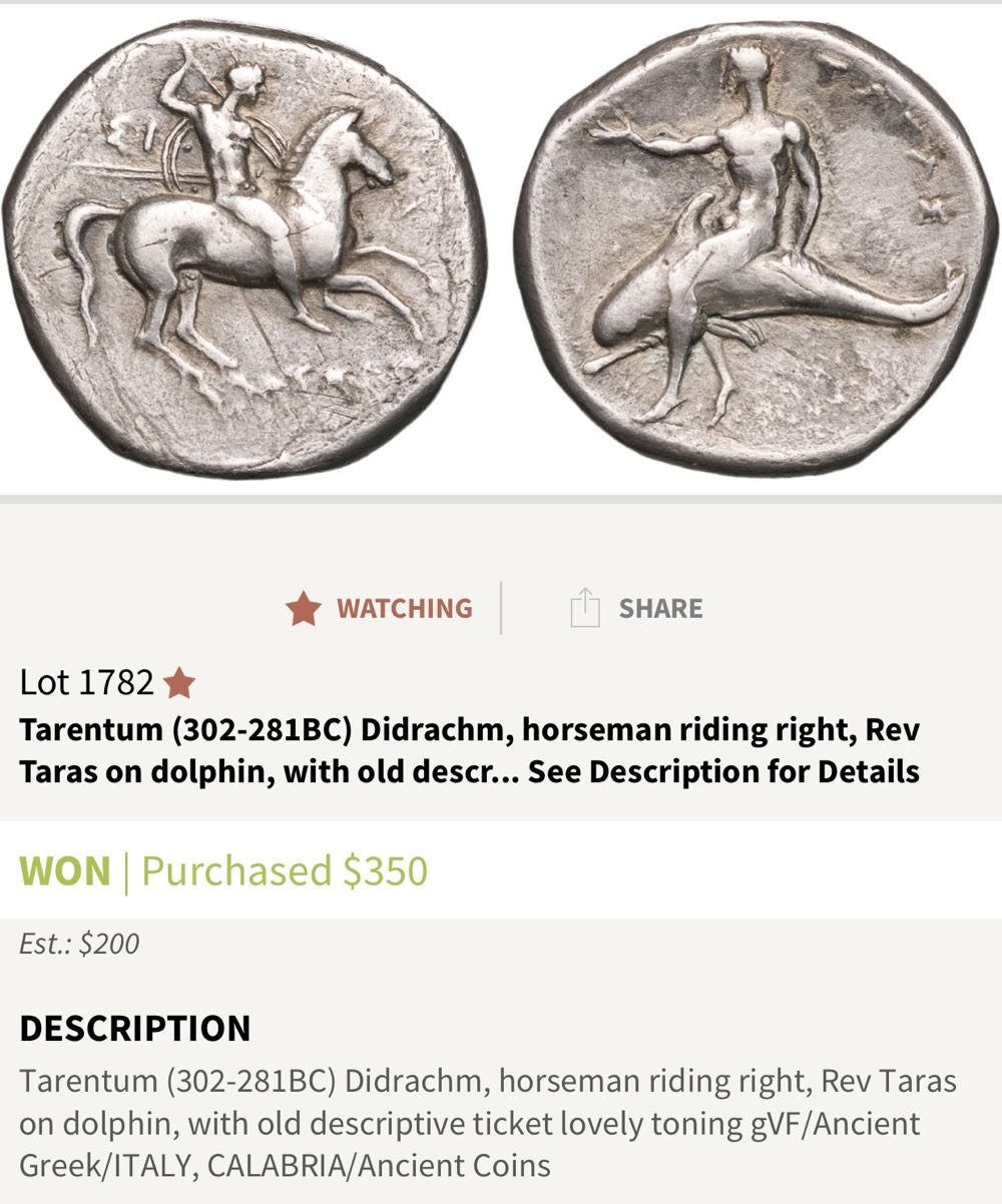 Tarentum Didrachm  coin collectible - Main Image 3