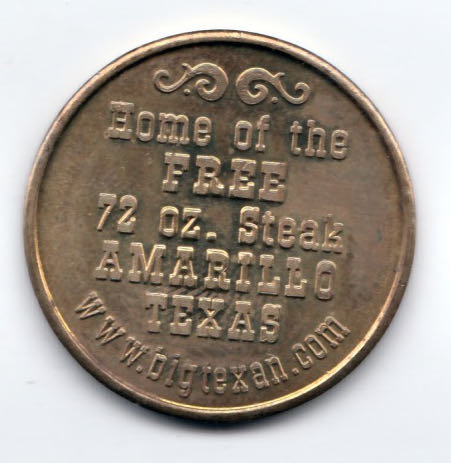 Big Texas Steak Ranch Token  coin collectible - Main Image 2