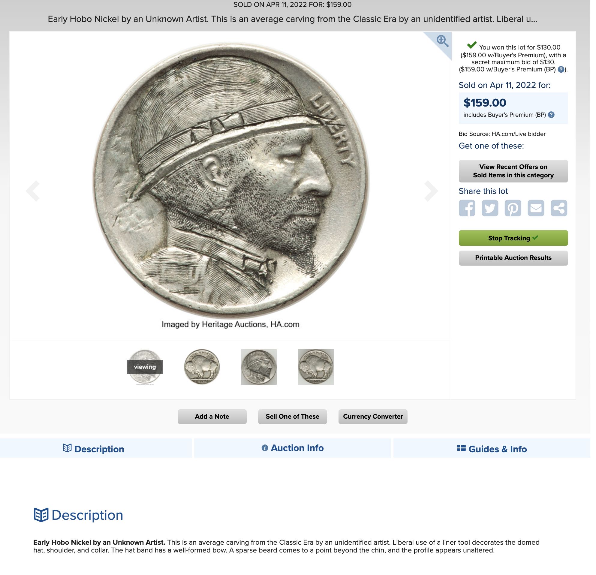 Early Hobo Nickel - Unknown Artist  coin collectible - Main Image 3